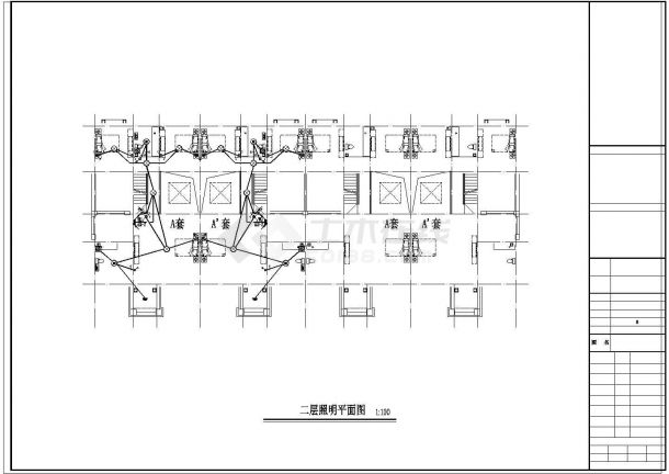 三层别墅电气系统CAD图-图二