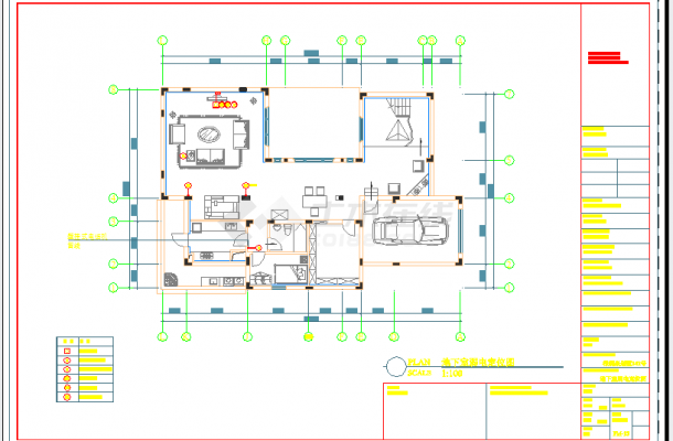 长18.9米 宽12.6米 -1+4独栋别墅电气竣工图-图二