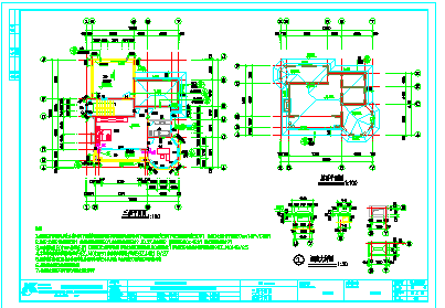 三层独立别墅电气施工cad图，共十一张-图二