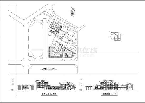 某区域中学建筑设计CAD基础详图-图二