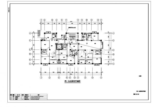 某楼房弱电结构设计CAD参考详图-图二
