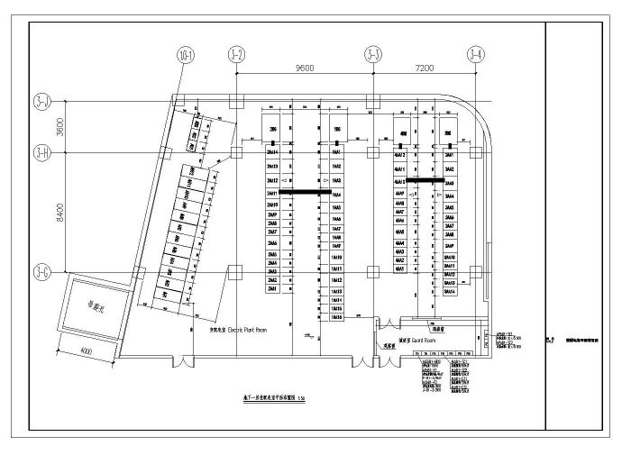 某市工程变配电室结构布置CAD详图_图1