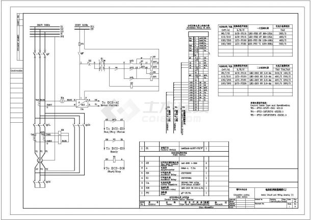 某电动机二次接线图CAD构造设计完整-图一