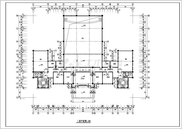 某地方圣经学校建筑方案cad图-图二