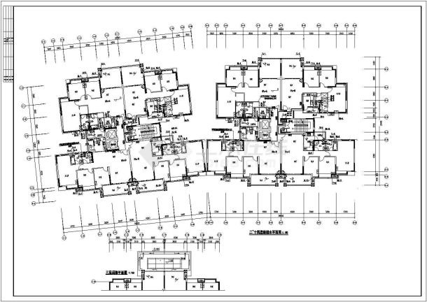 广东多层住宅楼给排水消防施工CAD图-图二