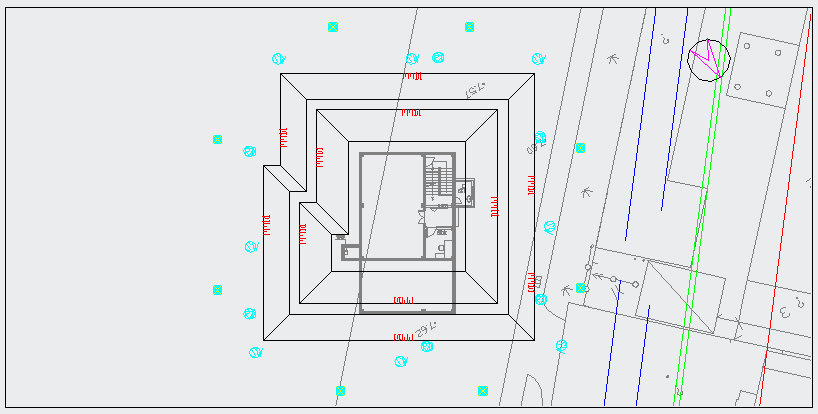 某管理用房基坑监测CAD大样平面布置图