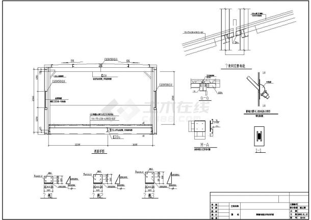 某钢结构栈桥CAD完整详细大样设计图纸-图二