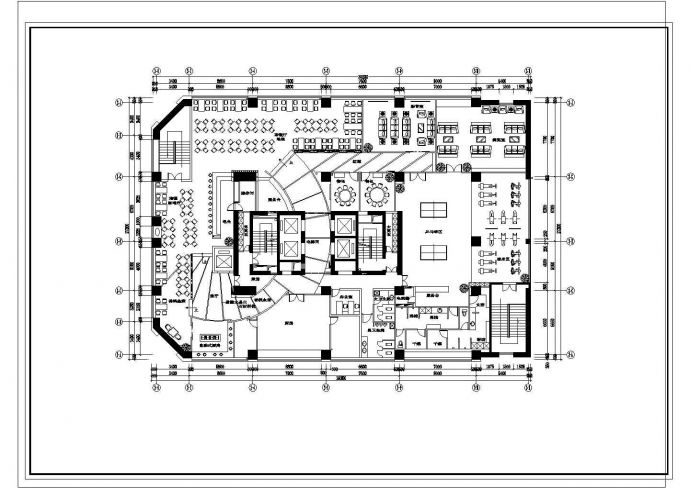 某小型公寓会所CAD室内设计装修详细大样图_图1
