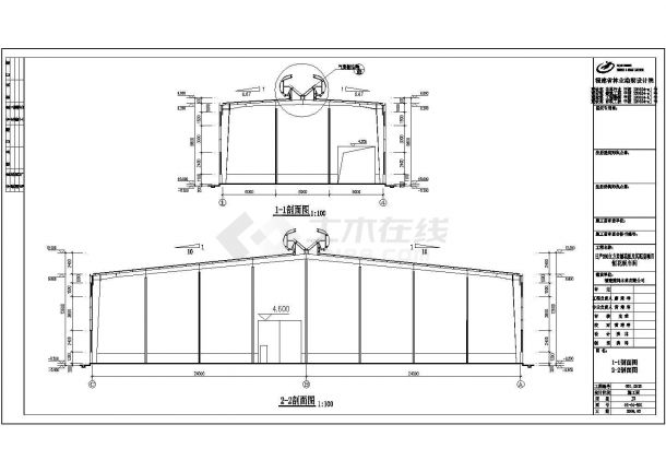 深圳某木业公司钢结构CAD全套施工设计图-图一