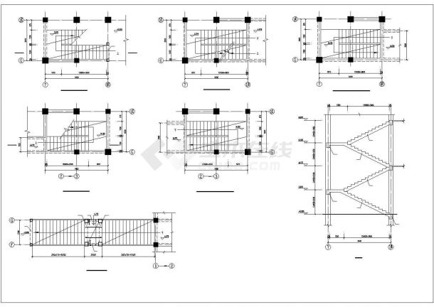砖南京市玄武区某商圈5层硂框架结构商务会所全套建筑设计CAD图纸-图一