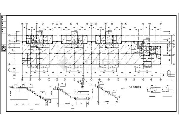 宿州市唯南路某社区6层异形柱砌体结构住宅楼全套建筑设计CAD图纸-图二