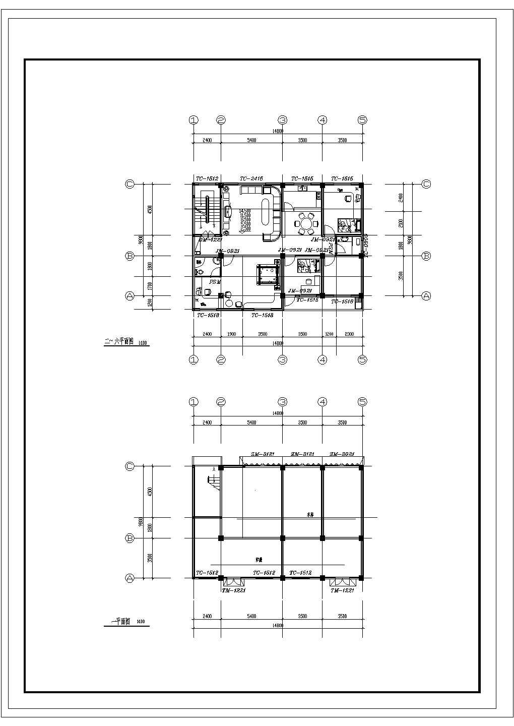 某著名小区住宅CAD构造设计详细平面图