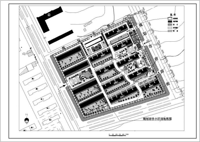某住宅小区规划CAD详细总平面图_图1
