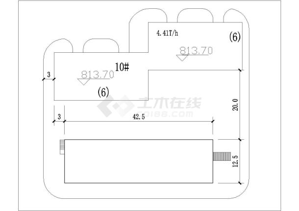 某自行车车棚CAD设计大样施工图-图一