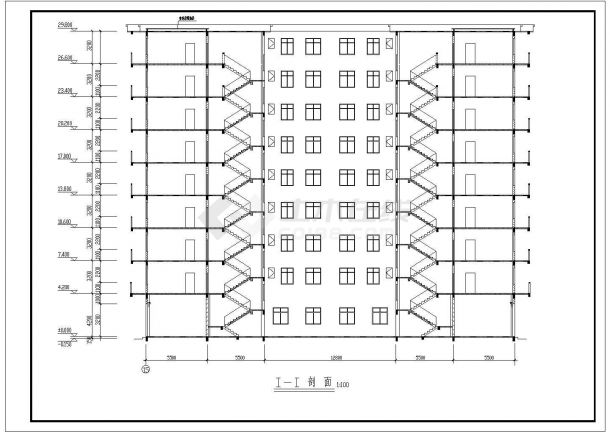 某安置楼CAD建筑设计详细施工图-图二