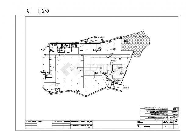 某市规划展览馆弱电结构布置CAD详图-图一