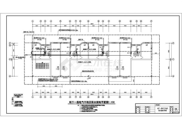 3层砖混结构花园独栋别墅电气设计CAD施工图-图一