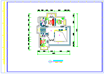 [泰州]整层别墅室内装修cad平面设计施工图纸-图二