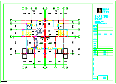 [浙江]三层120平方米坡屋顶联排式别墅建筑cad设计施工图-图二