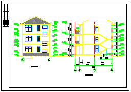 某地3层别墅全套建筑结构cad设计施工图-图一