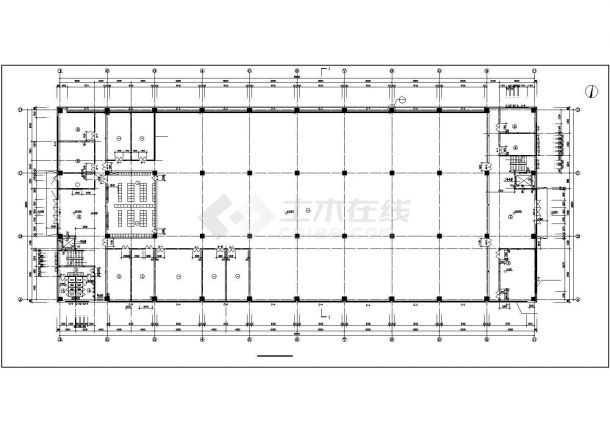 上海市某大型汽车修理厂3层砖混结构装配车间全套建筑设计CAD图纸-图一