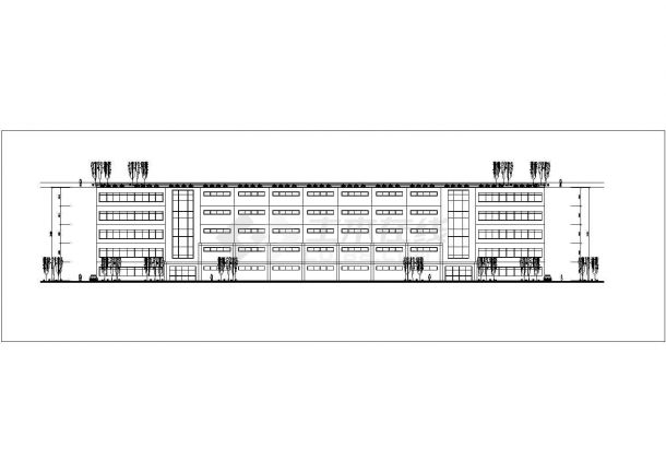 合肥市某工业区2.5万平米五层框架结构拼装车间平立面设计CAD图纸-图二