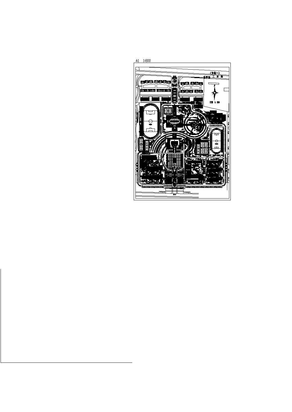 某学校建筑规划总平面图CAD图