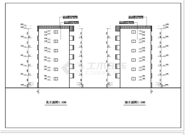 某市多层住宅楼建筑方案图CAD详图-图二