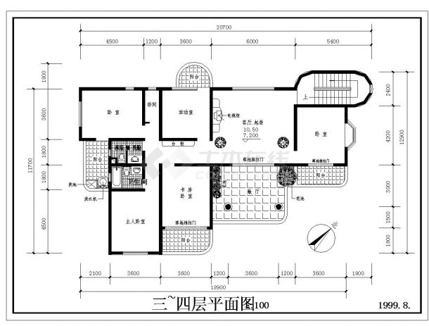 某市区多层住宅建筑设计图CAD参考详图-图二