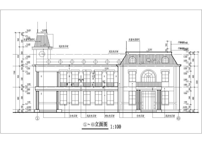 二层会所设计施工图（CAD，6张图纸）_图1