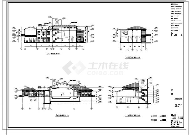 【上海】某地高档会所建筑设计图（共11张）-图二