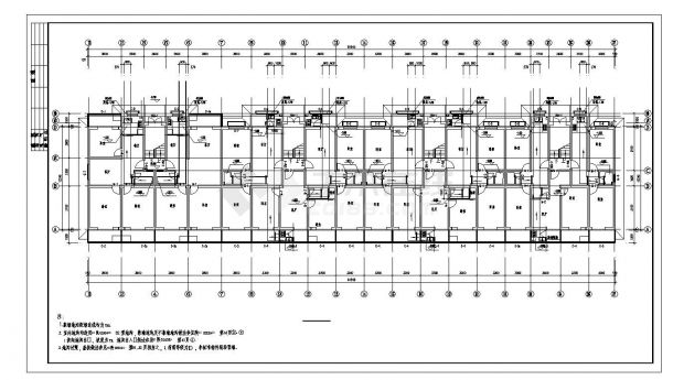 某市区多层住宅建筑工程布置施工CAD详图-图二