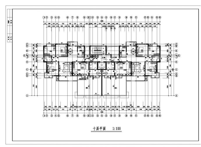 某凤凰花园小高层楼全套施工图CAD详图_图1