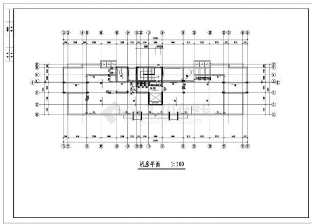 某凤凰花园小高层楼全套施工图CAD详图-图二