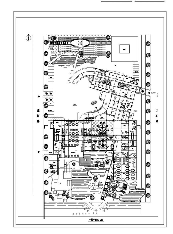 某市高层宾馆设计CAD参考方案图_图1