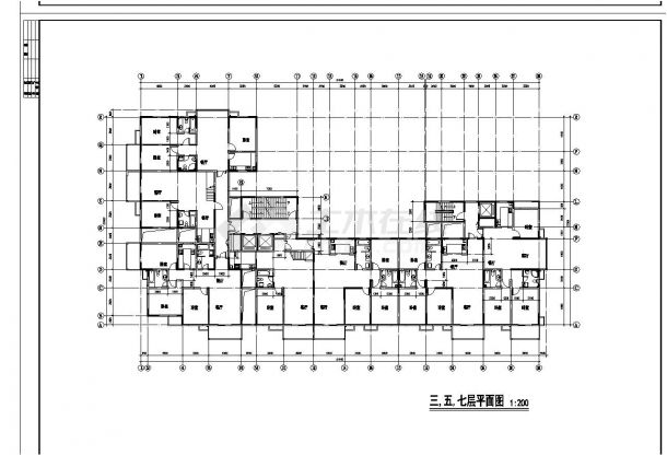 某城市高层公寓初步设计方案CAD详图-图一