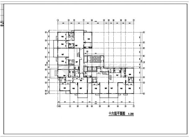 某城市高层公寓初步设计方案CAD详图-图二