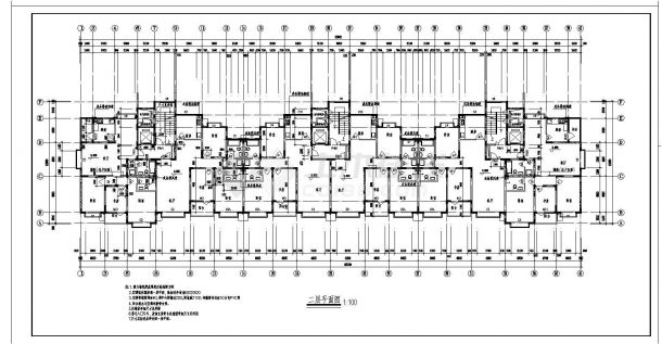某市高层住宅楼建筑施工图CAD规划详图-图二
