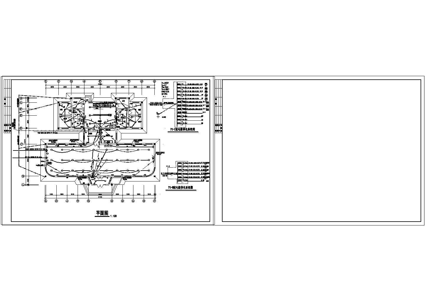 某食堂配电箱供电CAD大样设计系统图