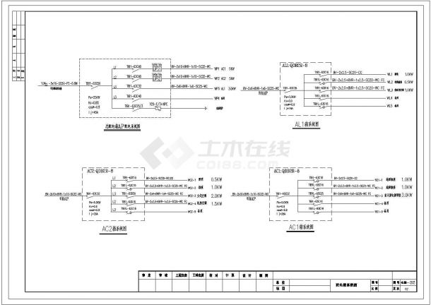 某监控机房电气CAD施工大样设计图-图一