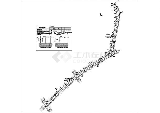 某东京五道路照明CAD设计详细平面图及系统图-图一