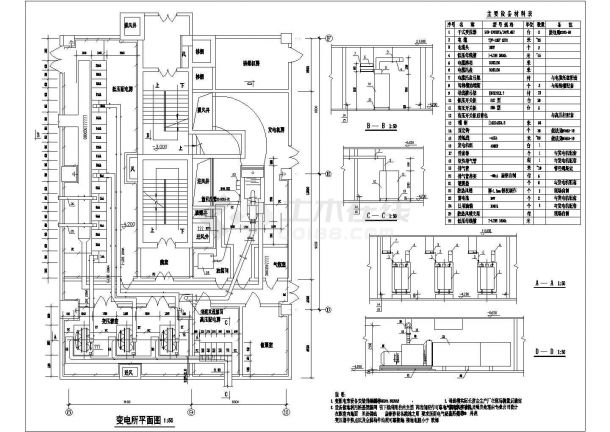 某深圳某大厦系统图及配电房CAD大样设计平面图-图二