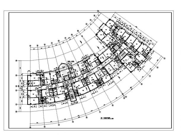 某市凯悦宾馆建筑工程布置平面图CAD参考详图-图一