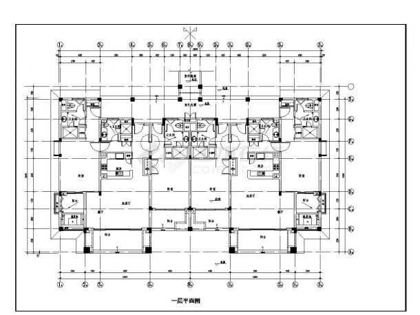 某城市酒店式公寓建筑工程布置CAD施工图-图一