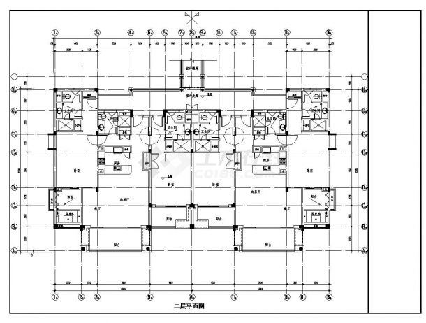 某城市酒店式公寓建筑工程布置CAD施工图-图二