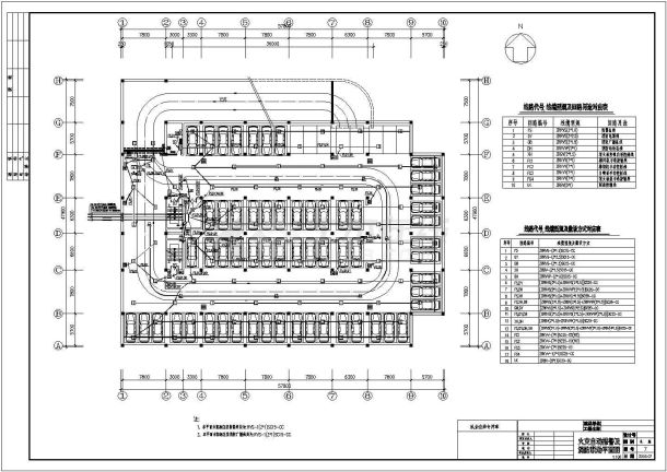 某地下车库电气设计CAD构造详细图-图一