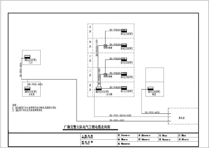 某广海高速大队电气CAD设计完整详细图纸_图1