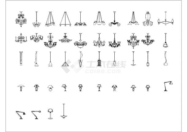 某灯具图库CAD设计合集-图一