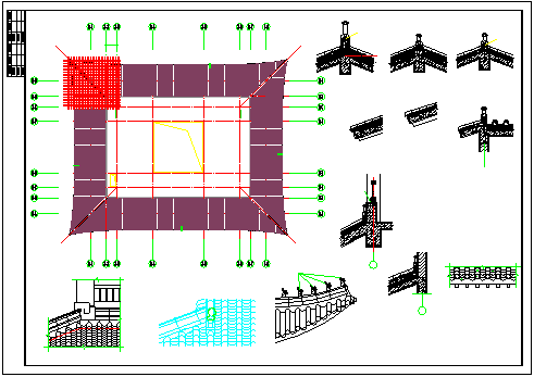 文庙建筑结构设计方案图-图二