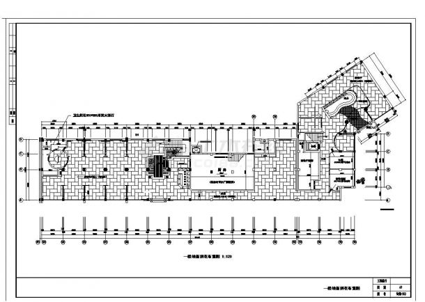 某城市经典中式餐厅结构布置施工图CAD详图-图一